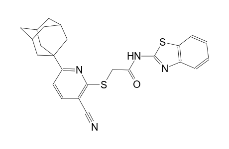 2-{[6-(1-adamantyl)-3-cyano-2-pyridinyl]sulfanyl}-N-(1,3-benzothiazol-2-yl)acetamide