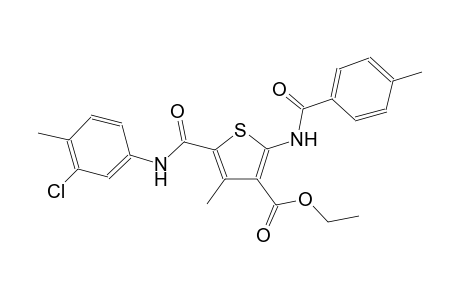 3-thiophenecarboxylic acid, 5-[[(3-chloro-4-methylphenyl)amino]carbonyl]-4-methyl-2-[(4-methylbenzoyl)amino]-, ethyl ester