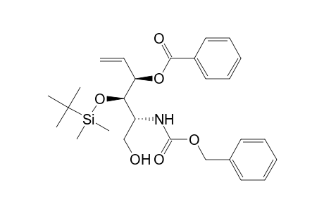 (2R,3R,4R)-2-[N-(benzxoxycarbonyl)amino]-4-(benzoyloxy)-3-[(tert-butyldimethylsilyl)oxy]-5-hexen-1-ol