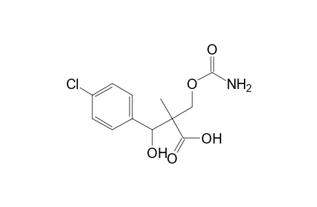 Benzenepropanoic acid, .alpha.-[[(aminocarbonyl)oxy]methyl]-4-chloro-.beta.-hydroxy-.alpha.- methyl-