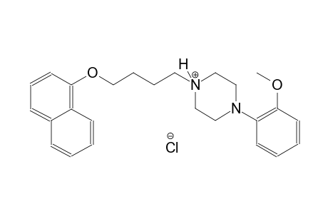 1-(2-methoxyphenyl)-4-[4-(1-naphthyloxy)butyl]piperazin-4-ium chloride