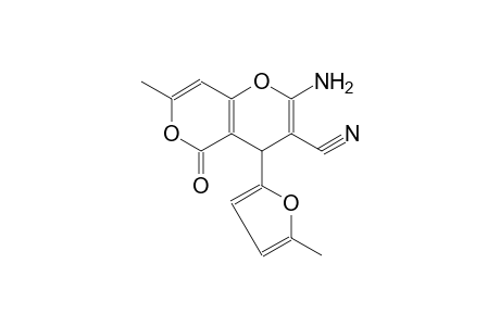 2-amino-7-methyl-4-(5-methyl-2-furyl)-5-oxo-4H,5H-pyrano[4,3-b]pyran-3-carbonitrile