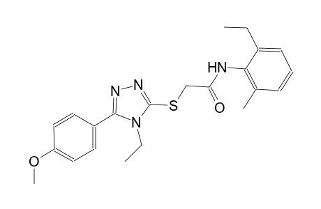 2-{[4-ethyl-5-(4-methoxyphenyl)-4H-1,2,4-triazol-3-yl]sulfanyl}-N-(2-ethyl-6-methylphenyl)acetamide