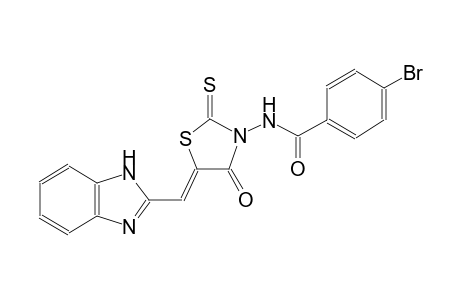 N-[(5Z)-5-(1H-benzimidazol-2-ylmethylene)-4-oxo-2-thioxo-1,3-thiazolidin-3-yl]-4-bromobenzamide