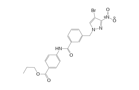 propyl 4-({3-[(4-bromo-3-nitro-1H-pyrazol-1-yl)methyl]benzoyl}amino)benzoate
