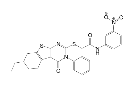 acetamide, 2-[(7-ethyl-3,4,5,6,7,8-hexahydro-4-oxo-3-phenylbenzo[4,5]thieno[2,3-d]pyrimidin-2-yl)thio]-N-(3-nitrophenyl)-