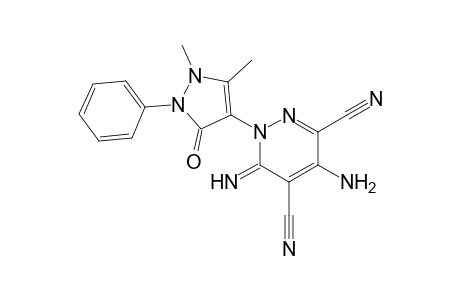 4-Amino-1-(1,5-dimethyl-3-oxo-2-phenyl-2,3-dihydro-1H-pyrazol-4-yl)-6-imino-1,6-dihydropyridazine-3,5-dicarbonitrile