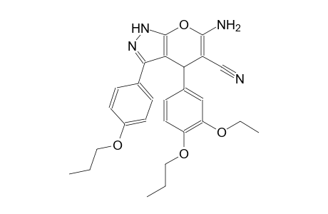 6-amino-4-(3-ethoxy-4-propoxyphenyl)-3-(4-propoxyphenyl)-1,4-dihydropyrano[2,3-c]pyrazole-5-carbonitrile