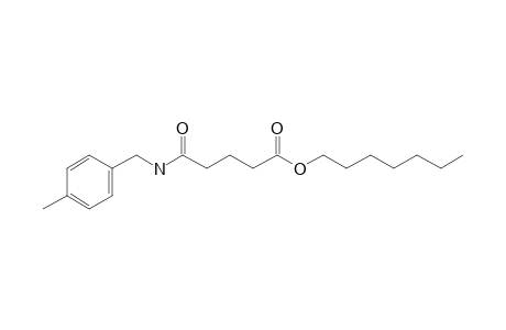 Glutaric acid, monoamide, N-(4-methylbenzyl)-, heptyl ester