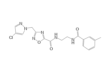 1,2,4-oxadiazole-5-carboxamide, 3-[(4-chloro-1H-pyrazol-1-yl)methyl]-N-[2-[(3-methylbenzoyl)amino]ethyl]-