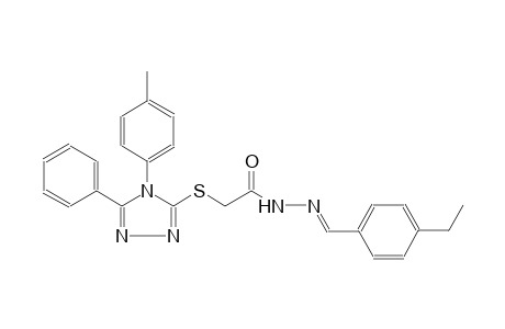 acetic acid, [[4-(4-methylphenyl)-5-phenyl-4H-1,2,4-triazol-3-yl]thio]-, 2-[(E)-(4-ethylphenyl)methylidene]hydrazide
