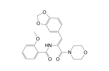 N-[(Z)-2-(1,3-benzodioxol-5-yl)-1-(4-morpholinylcarbonyl)ethenyl]-2-methoxybenzamide