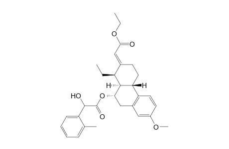 (1R,4aS,10S,10aS)-1-Ethyl-7-methoxy-2-ethoxycarbonylmethylene-3,4,4a,9,10,10a-hexahydrophenanthren-10(1H)-yl O-Methylmandelate