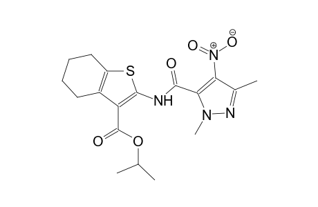 isopropyl 2-{[(1,3-dimethyl-4-nitro-1H-pyrazol-5-yl)carbonyl]amino}-4,5,6,7-tetrahydro-1-benzothiophene-3-carboxylate
