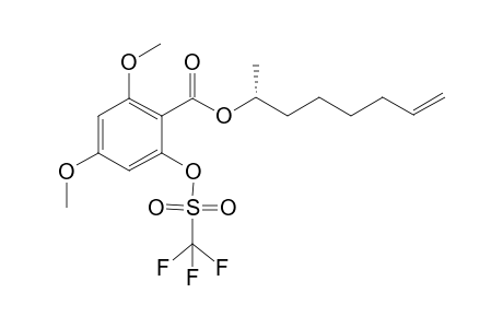 (R)-(-)-2,4-Dimethoxy-6-trifluoromethylsulfonyloxybenzoic acid 1-methyl-hept-6-enyl ester