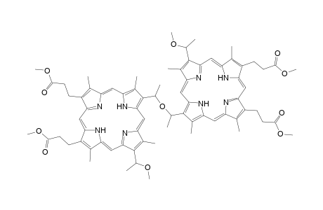 1-[2-(1-Methoxyethyl)-1,3,5,8-tetramethyl-6,7-bis(2-methoxycarbonylethyl)porphyrin-4-yl]-1-ethyl 1-[4-(1-Methoxyethyl)-1,3,5,8-tetramethyl-6,7-bis(2-methoxycarbonylethyl)porphrin-2-yl)-1-ethyl ether