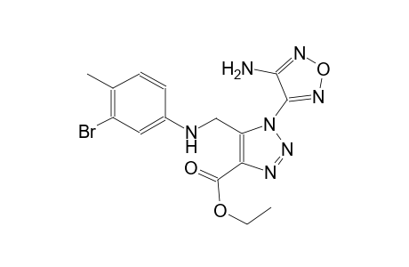 1H-1,2,3-triazole-4-carboxylic acid, 1-(4-amino-1,2,5-oxadiazol-3-yl)-5-[[(3-bromo-4-methylphenyl)amino]methyl]-, ethyl ester