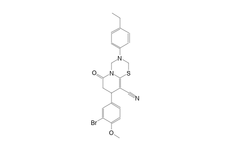 2H,6H-pyrido[2,1-b][1,3,5]thiadiazine-9-carbonitrile, 8-(3-bromo-4-methoxyphenyl)-3-(4-ethylphenyl)-3,4,7,8-tetrahydro-6-oxo-
