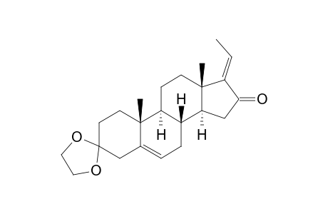 Pregna-5,17(20)-diene-3,16-dione, cyclic 3-(1,2-ethanediyl acetal), (17E)-