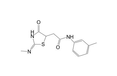 2-{(2E)-2-[(E)-methylimino]-4-oxo-1,3-thiazolidin-5-yl}-N-(3-methylphenyl)acetamide