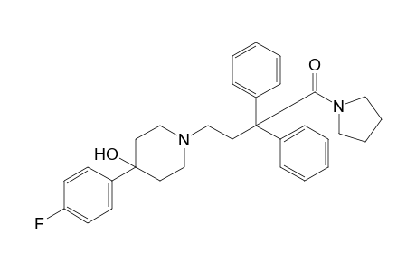 1-[3,3-diphenyl-4-oxo-4-(1-pyrrolidinyl)butyl]-4-(p-fluorophenyl)-4-piperidinol