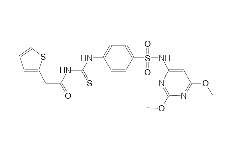 N-(2,6-dimethoxy-4-pyrimidinyl)-4-({[(2-thienylacetyl)amino]carbothioyl}amino)benzenesulfonamide