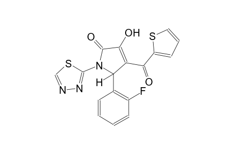 2H-pyrrol-2-one, 5-(2-fluorophenyl)-1,5-dihydro-3-hydroxy-1-(1,3,4-thiadiazol-2-yl)-4-(2-thienylcarbonyl)-