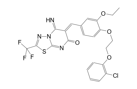 7H-[1,3,4]thiadiazolo[3,2-a]pyrimidin-7-one, 6-[[4-[2-(2-chlorophenoxy)ethoxy]-3-ethoxyphenyl]methylene]-5,6-dihydro-5-imino-2-(trifluoromethyl)-, (6Z)-