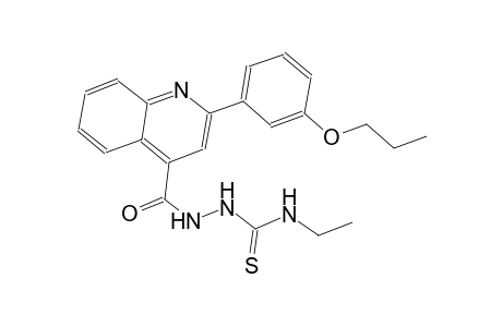 N-ethyl-2-{[2-(3-propoxyphenyl)-4-quinolinyl]carbonyl}hydrazinecarbothioamide