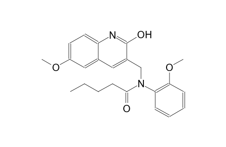 N-[(2-hydroxy-6-methoxy-3-quinolinyl)methyl]-N-(2-methoxyphenyl)pentanamide