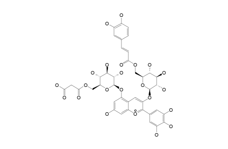 DELPHINIDIN-3-O-(6-O-TRANS-CAFFEOYL-BETA-D-GLUCOPYRANOSIDE)-5-O-(6-O-MALONYL-BETA-D-GLUCOPYRANOSIDE)