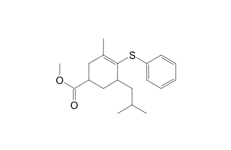 3-Cyclohexene-1-carboxylic acid, 3-methyl-5-(2-methylpropyl)-4-(phenylthio)-, methyl ester