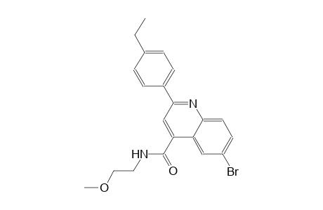 6-bromo-2-(4-ethylphenyl)-N-(2-methoxyethyl)-4-quinolinecarboxamide