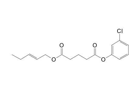 Glutaric acid, pent-2-en-1-yl 3-chlorophenyl ester