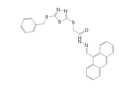 acetic acid, [[5-[(phenylmethyl)thio]-1,3,4-thiadiazol-2-yl]thio]-, 2-[(E)-9-anthracenylmethylidene]hydrazide