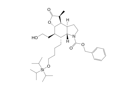 (1aR,1S,3aS,4R,5R,5aR,8aR)-5-(4-((Triisopropylsilyl)oxy)butyl)-4-(2-hydroxyethyl)-1-methyl-2-oxodecahydro-3-oxa-6-aza-as-indacene-6-carboxylic acid benzyl ester