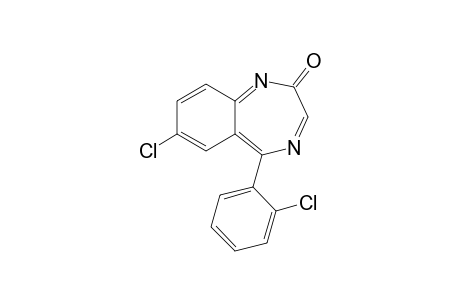 7-Chloranyl-5-(2-chlorophenyl)-1,4-benzodiazepin-2-one