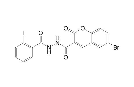 6-Bromanyl-N'-(2-iodanylphenyl)carbonyl-2-oxidanylidene-chromene-3-carbohydrazide