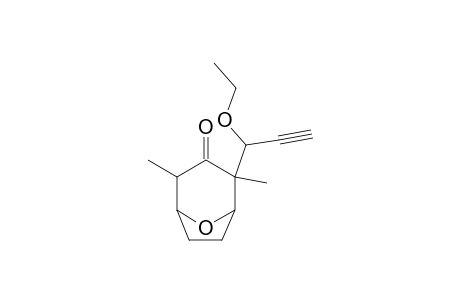 2,7-Dimethyl-3,6-epoxy-2-(1-ethoxy-2-propyn-1-yl)cycloheptan-1-one