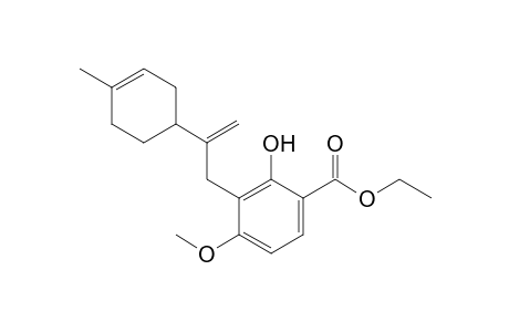 Ethyl 4-Methoxy-3-[2'-(1"-methylcyclohexen-4"-yl)propen-3'-yl]-2-hydroxybenzoate