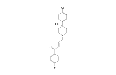 (E)-4-[4-(4-chlorophenyl)-4-hydroxy-1-piperidinyl]-1-(4-fluorophenyl)-2-buten-1-one
