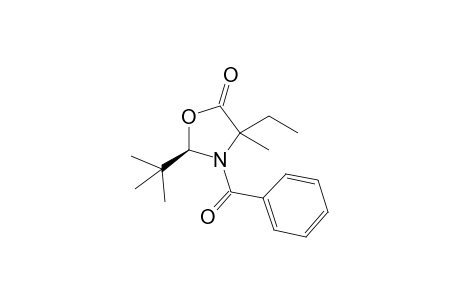 2-(t-Butyl)-3-benzoyl-4-methyl-4-ethyl-1,3-oxazolidin-5-one
