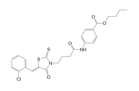 butyl 4-({4-[(5Z)-5-(2-chlorobenzylidene)-4-oxo-2-thioxo-1,3-thiazolidin-3-yl]butanoyl}amino)benzoate