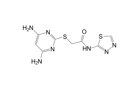 2-[(4,6-diamino-2-pyrimidinyl)sulfanyl]-N-(1,3,4-thiadiazol-2-yl)acetamide