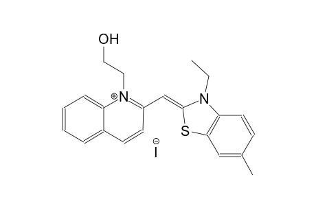 quinolinium, 2-[(Z)-(3-ethyl-6-methyl-2(3H)-benzothiazolylidene)methyl]-1-(2-hydroxyethyl)-, iodide