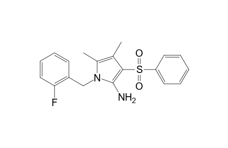 1H-Pyrrol-2-amine, 1-[(2-fluorophenyl)methyl]-4,5-dimethyl-3-(phenylsulfonyl)-