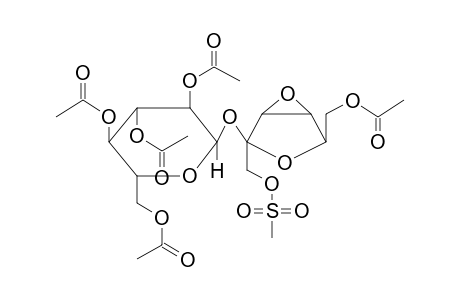 2,3,4,6-TETRA-O-ACETYL-ALPHA-D-GLUCOPYRANOSYL 6-O-ACETYL-3,4-ANHYDRO-1-O-MESYL-BETA-D-LYXOHEXULOFURANOSIDE