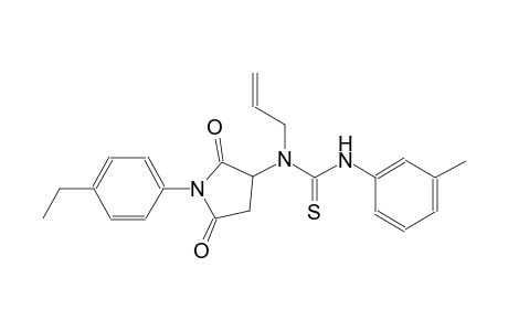 N-allyl-N-[1-(4-ethylphenyl)-2,5-dioxo-3-pyrrolidinyl]-N'-(3-methylphenyl)thiourea