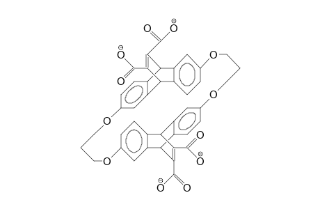 Bis(DL-9,10-dihydro-11,12-dicarboxylate-etheno-anthracene-2,6-diyl) bis(1,3-propanedioxy) cycle tetraanion