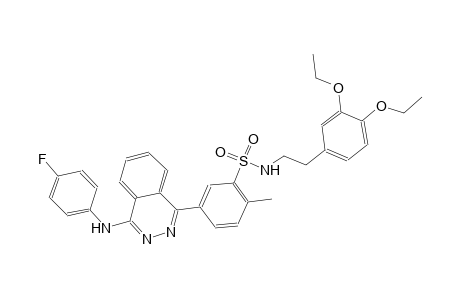benzenesulfonamide, N-[2-(3,4-diethoxyphenyl)ethyl]-5-[4-[(4-fluorophenyl)amino]-1-phthalazinyl]-2-methyl-